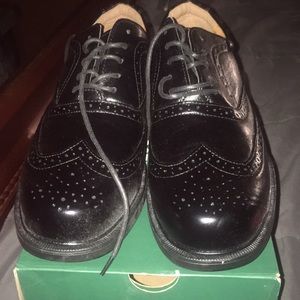 Freeman Georgetown size 10.5 black wingtip derby